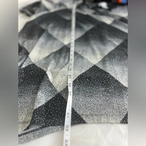 Catherines Womens Knit Tunic Size 4X Black White Checkered Rhinestone Scoop Neck - Picture 10 of 12